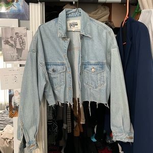 Zara Cropped Denim Jacket M